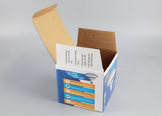 Aufbereitete rechteckige faltende Papier-Verpackenkasten-Stelle UV für das LED-Licht-Verpacken