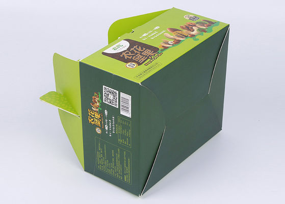 Nehmen Sie Grünbuch-Verpackenkasten-glatte Laminierung und weiche Falte für das Verpacken der Lebensmittel weg