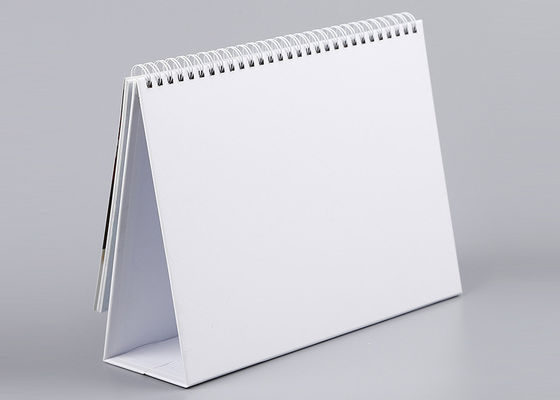 Dreieck-Schreibtisch-Kalender-Weißmetall Y - O, das mit Stift-Halter bindet