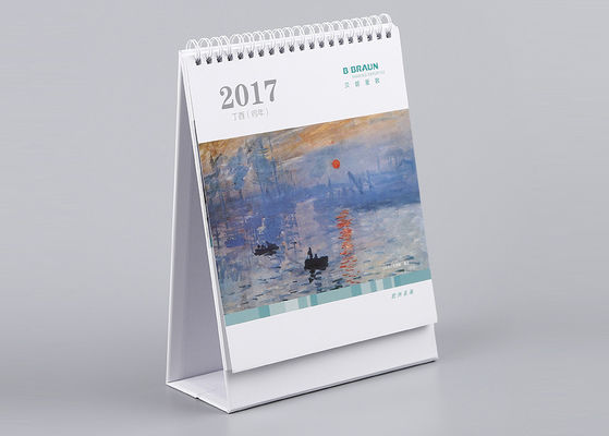 Freundliches Material künstlerischer Kraftpapier-Schreibtisch-Kalender Eco für Neujahrsgeschenk