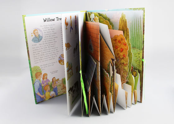 4 Farbdruck-Kinder knallen oben Bücher/3d knallen oben Buch mit Sattel-Stich-Schwergängigkeit