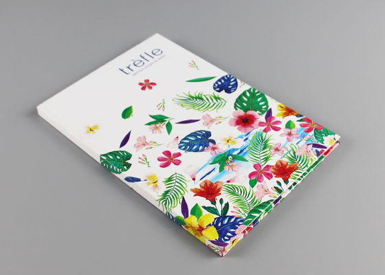 Stellen-schöne UVgebundene Ausgabe gezeichnete Zeitschrift, blumiges Notizbuch A4 mit festem Einband