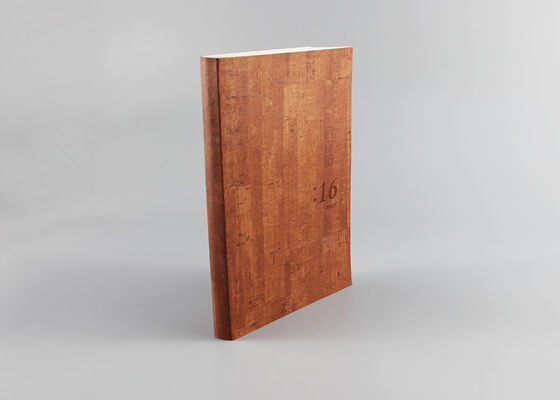 Notizbuch der Debossed-Vollenden-kundenspezifisches gebundenen Ausgabe, gezeichnetes Notizbuch Browns gebundene Ausgabe
