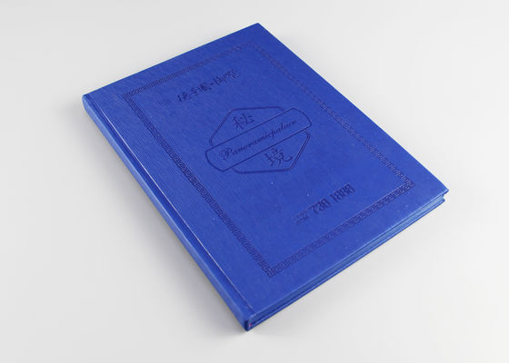 Notizbuch des gebundenen Buches der perfekten Bindung A4, lederne große Zeitschrift der gebundenen Ausgabe mit Debossed-Muster