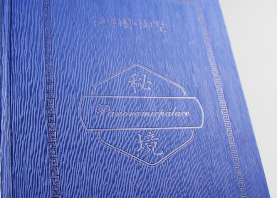 Notizbuch des gebundenen Buches der perfekten Bindung A4, lederne große Zeitschrift der gebundenen Ausgabe mit Debossed-Muster