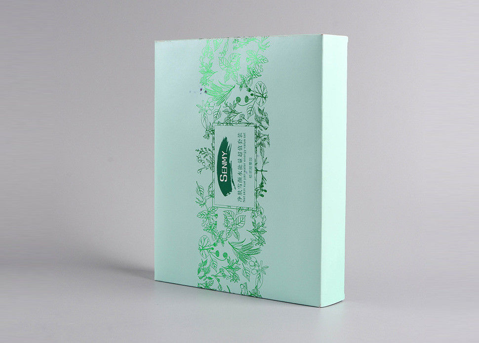 Kosmetisches kundenspezifisches Produkt-Verpackenkasten, kundenspezifische Kleinkästen mit grünes Goldstempel
