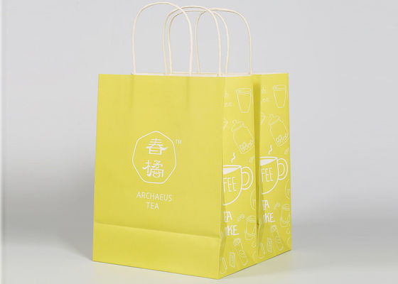 Verdrehtes Papier behandelt kundenspezifische Einkaufstaschen für Geschenk-und Kleidungs-Verpackung