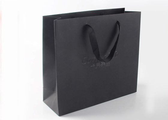 Luxusart-Drucksache-Einkaufstaschen recyclebar mit Grosgrain-Band