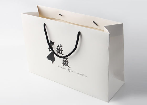 Lech lamellierte Weißbuch-Einkaufstaschen mit Pappunterseiten-Einsatz