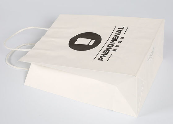 Großes Papier-weiße Verpackungs-Taschen, Druckgeschenk-Taschen für Geschenk-Kleiderverpackung