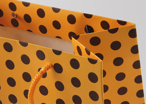 Nylongriff-dekorative Geschenk-Verpackungs-Taschen mit Goldfolien-heißem Stempel und Punkt-Muster