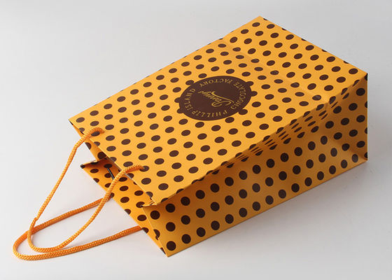 Nylongriff-dekorative Geschenk-Verpackungs-Taschen mit Goldfolien-heißem Stempel und Punkt-Muster
