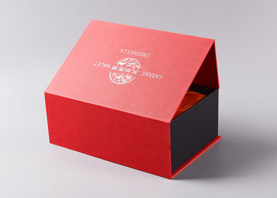 Geschenkpapier-Papierverpackenkästen mit magnetischem Schließungs-und Silber-Stempel für Nahrung