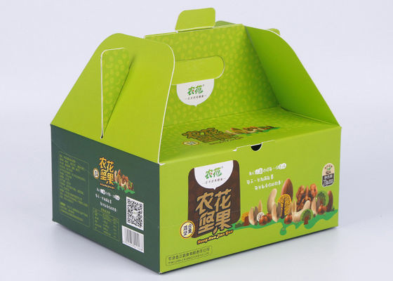 Nehmen Sie Grünbuch-Verpackenkasten-glatte Laminierung und weiche Falte für das Verpacken der Lebensmittel weg