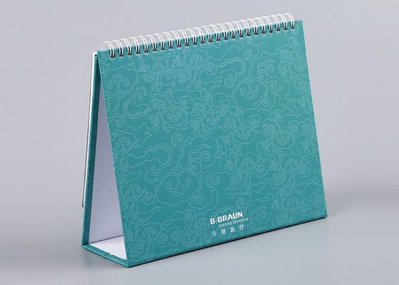 Weißmetall-verbindlicher Schreibtisch-Kalender Cmyk farbenreiches und Papierdrucken