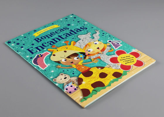 Blaue Goldfolien-stempelndes Brett-Bücher für Kleinkinder, Karikatur-Zahl scherzt Brett-Bücher