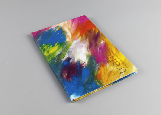 Mehrfarbiges künstlerisches gebundenes Buch gezeichnetes Notizbuch mit Golddem heißen Folien-Stempeln