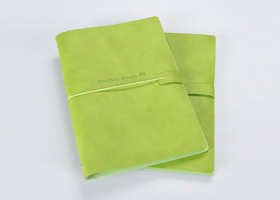 Elastische Bügel kleines multi abhängiges Notizbuch, Gras-Grün-Pappabdeckungs-Notizbuch