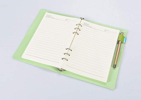 Elastische Bügel kleines multi abhängiges Notizbuch, Gras-Grün-Pappabdeckungs-Notizbuch