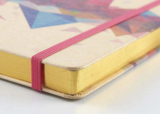 Notizbuch-perfekte Bindung und Anhänger des Goldrand-Kraftpapier-Pappfesten einbands