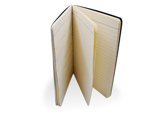Papiereinband-Notizbuch-kundenspezifisches Logo Goldstempelnspringting und nähenden Bindens