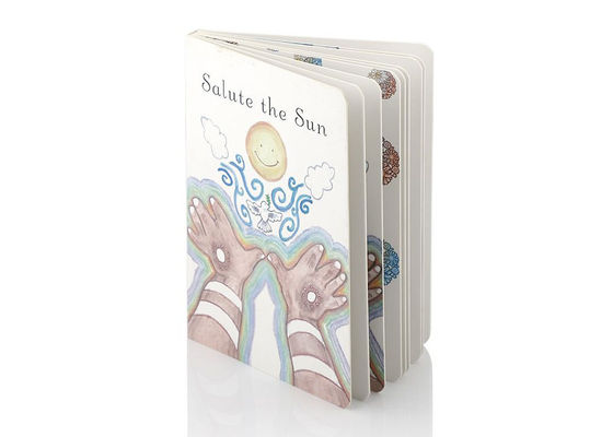 Der runde Ecken-Kinder des gebundenen Buches das Brett-Bücher gestempelschnittenes Drucken für das Kinderlernen