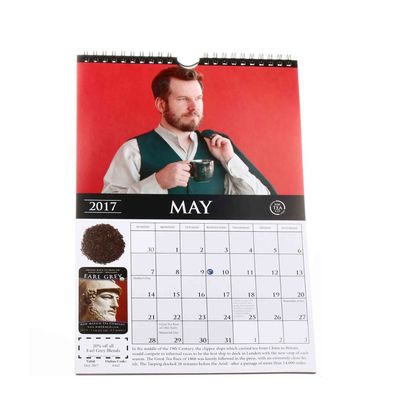 Einzigartige Mode-riesiges Monatswandkalender-gestrichenes Papier mit Aufhänger