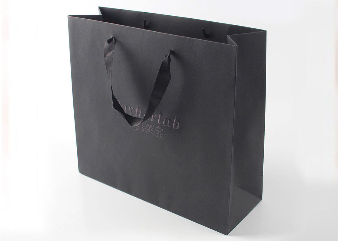 Luxusart-Drucksache-Einkaufstaschen recyclebar mit Grosgrain-Band