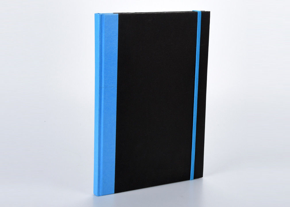 PU-Gewebe-Material Notizbuch des elastisches Band-festen Einbands für Geschäftstreffen-Anmerkung