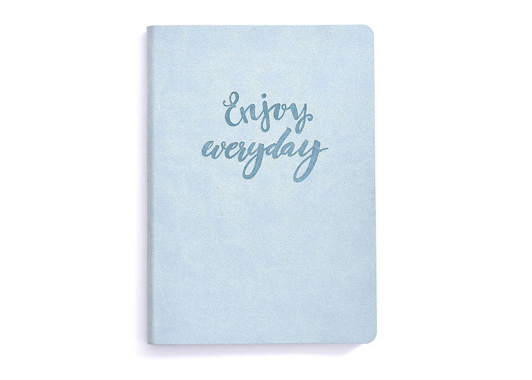 Blaues Papiereinband-Notizbuch-nähendes Binden der perfekten Bindung für Förderungs-Geschenk